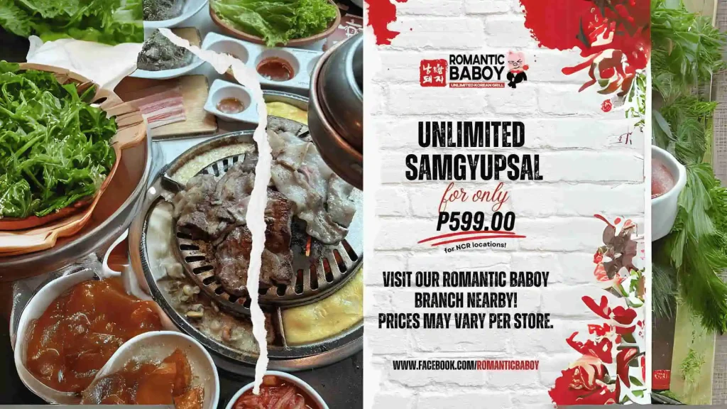 Romantic baboy unlimited menu