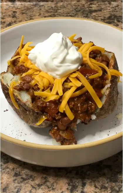 Loaded Potato Ideas – 16 Delicious Baked Potato Toppings 3 Chili Cheese Loaded Potato