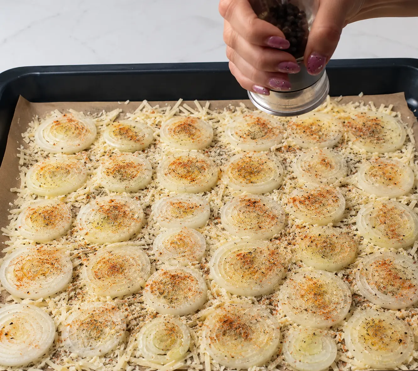 Crispy Keto Onion Rings (No Breadcrumbs, No Frying!) 4 add the seasoning on keto onions